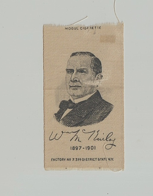 1910 Mogul Cigarettes Silk Card William McKinley U.S. Presidents