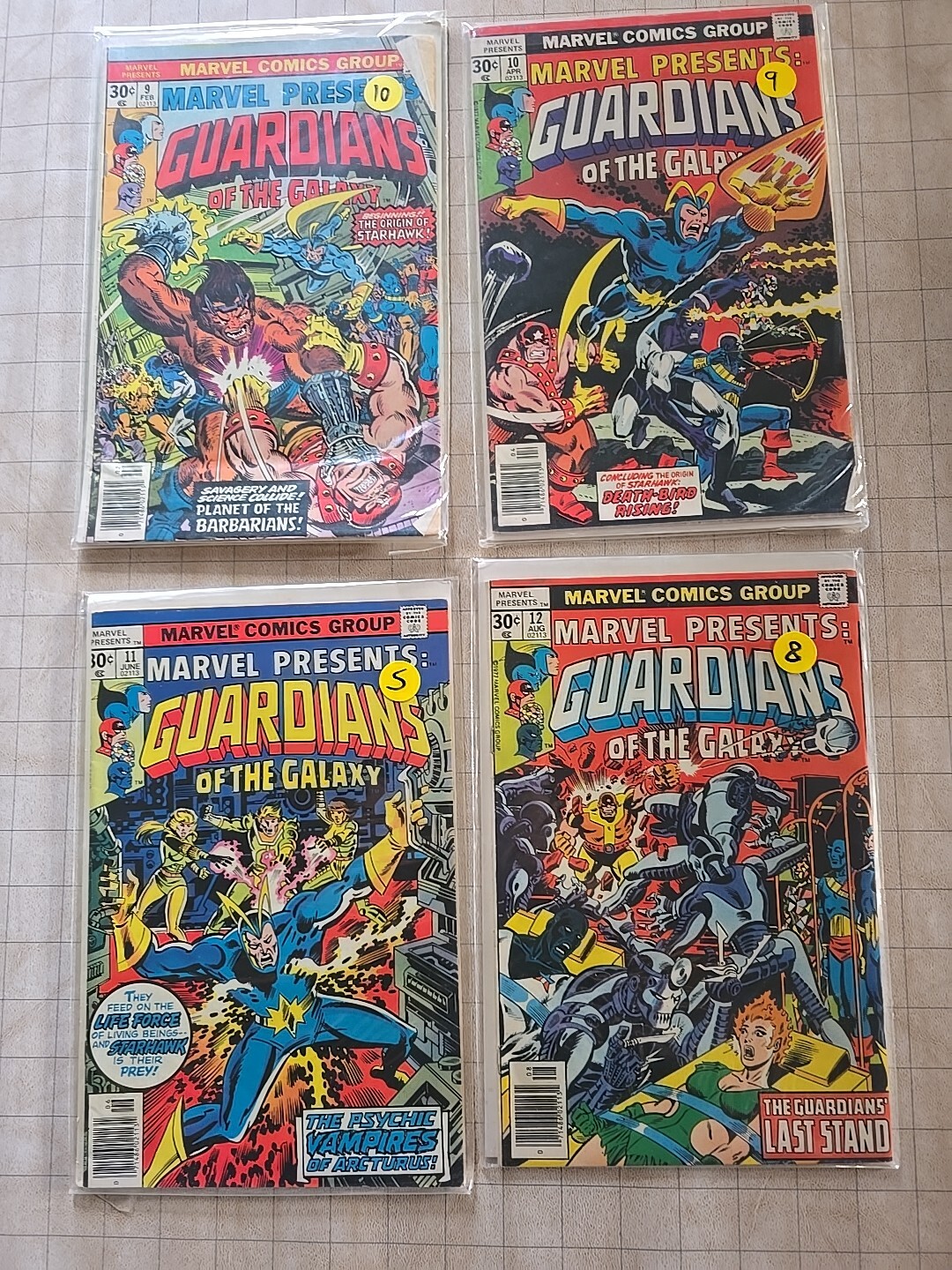 đź’ĄGuardians Of The Galaxy #9,10,11,12 (1977) đź’ĄGuardians Of The Galaxy #9,10,11,12 (1977)