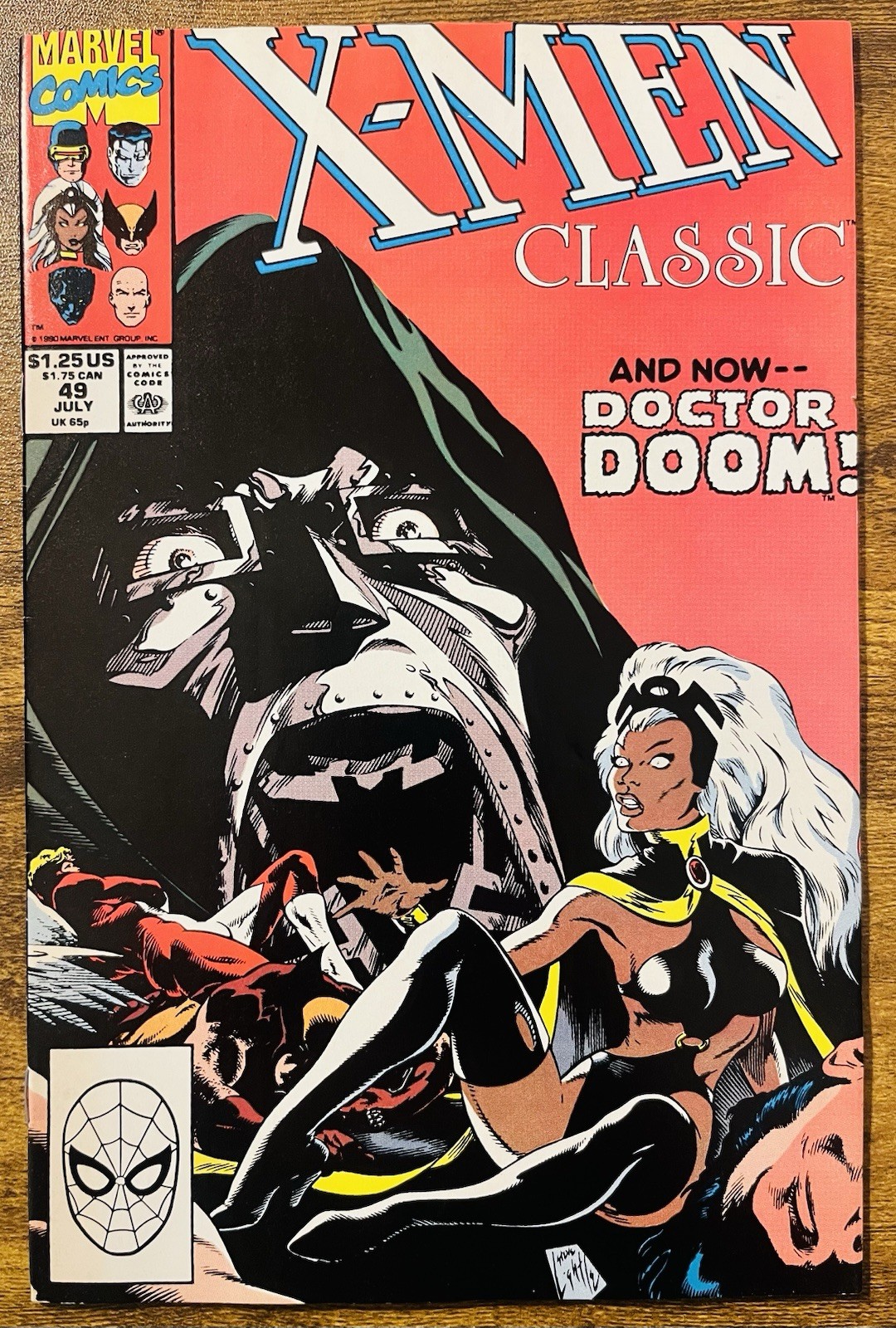 X-MEN CLASSIC 49 DOCTOR DOOM LIGHTLE COVER CLAREMONT STORY MARVEL COMICS 1990