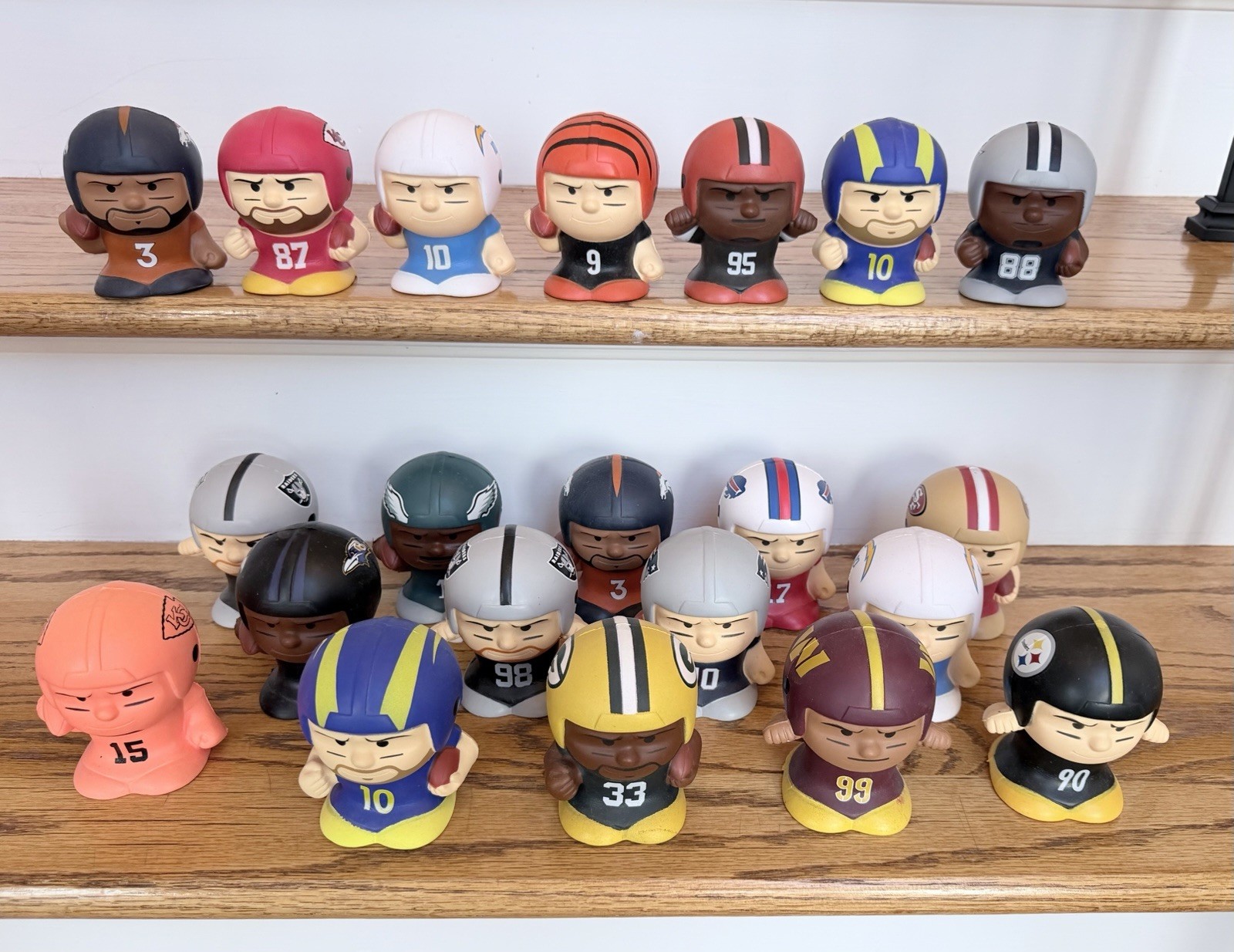 NFL Jumbo Squeezy Mates 4” figure. Lot of 21. Excellent condition.