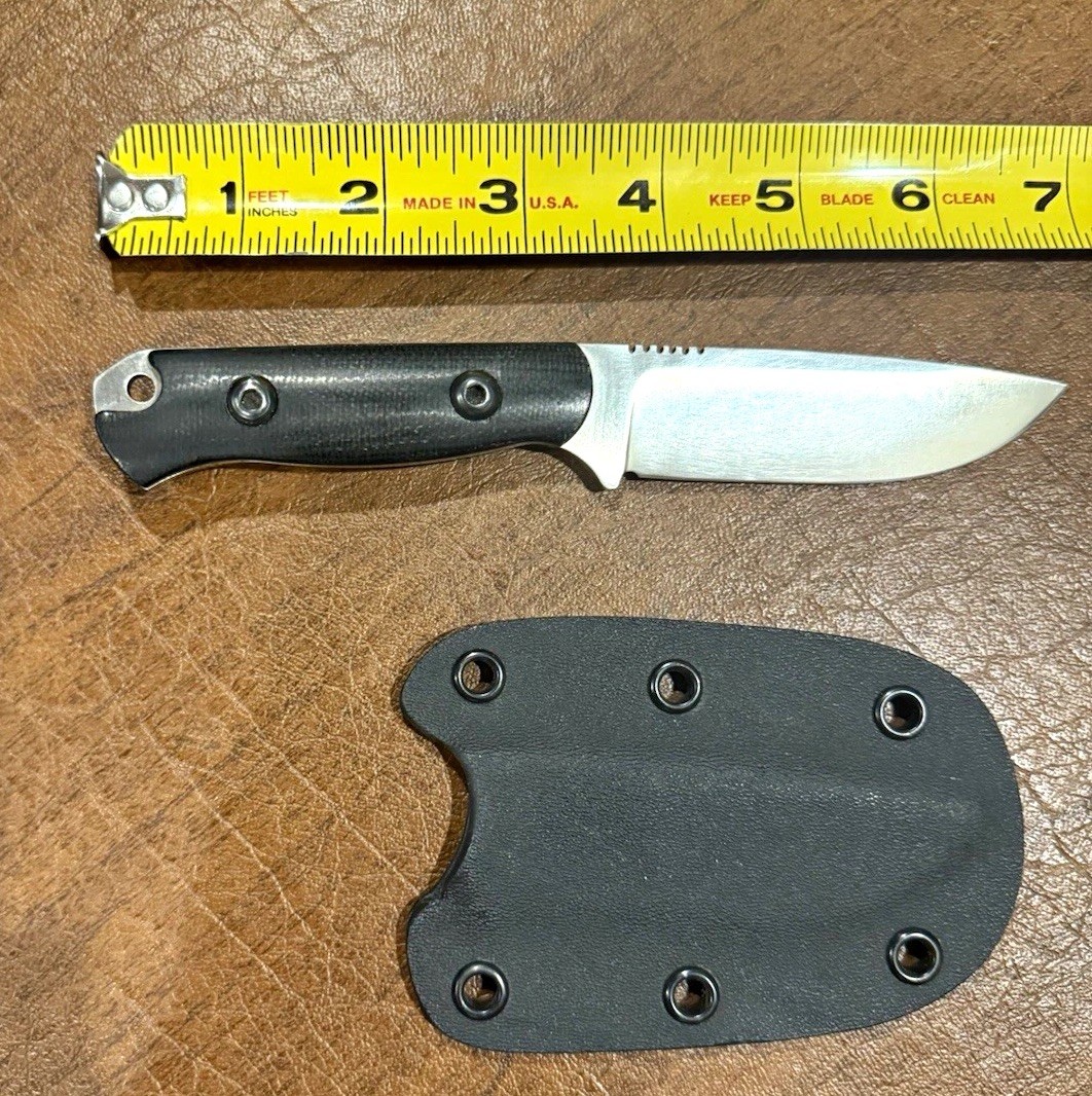 Bark River Knives CPM 3V Drop Point Fixed Blade Knife Micarta Handle with Sheath Bark River Knives CPM 3V Drop Point Fixed Blade Knife Micarta Handle with Sheath