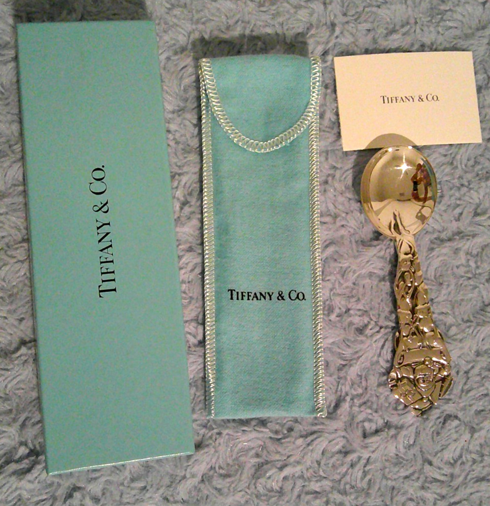 Tiffany & Co. Sterling Silver Christmas Baby Spoon - Santa Sleigh & Reindeer NIB Tiffany & Co. Sterling Silver Christmas Baby Spoon - Santa Sleigh & Reindeer NIB