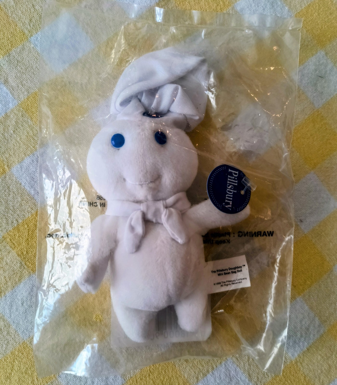 1965 The Pillsbury Doughboy Mini Bean Bag Doll NEW in Sealed Package 6\