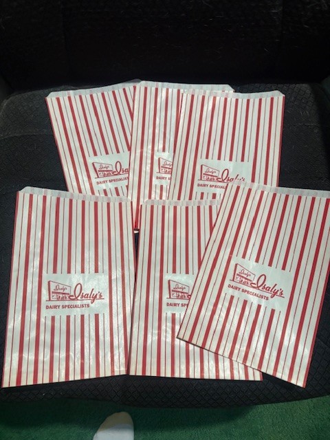 (6) NOS Vintage Isaly's Dairy Specialists Bags