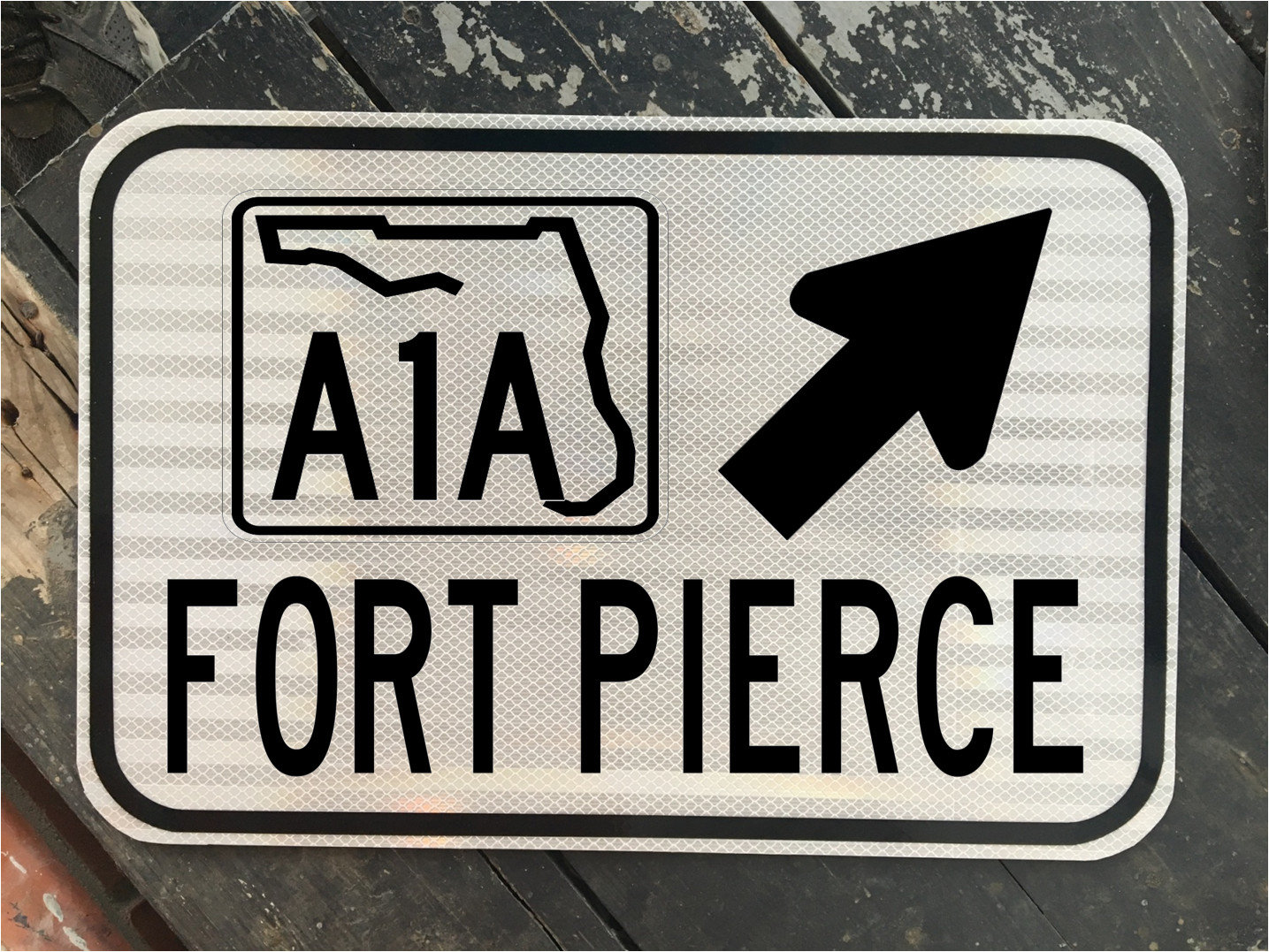 FORT PIERCE FLORIDA A1A Highway road sign 12\