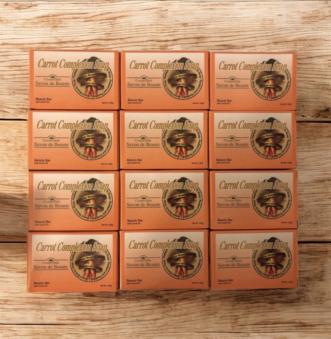 1 DOZEN Carrot Complexion Soap with Carrot Oil 12 BARS 125g Each  