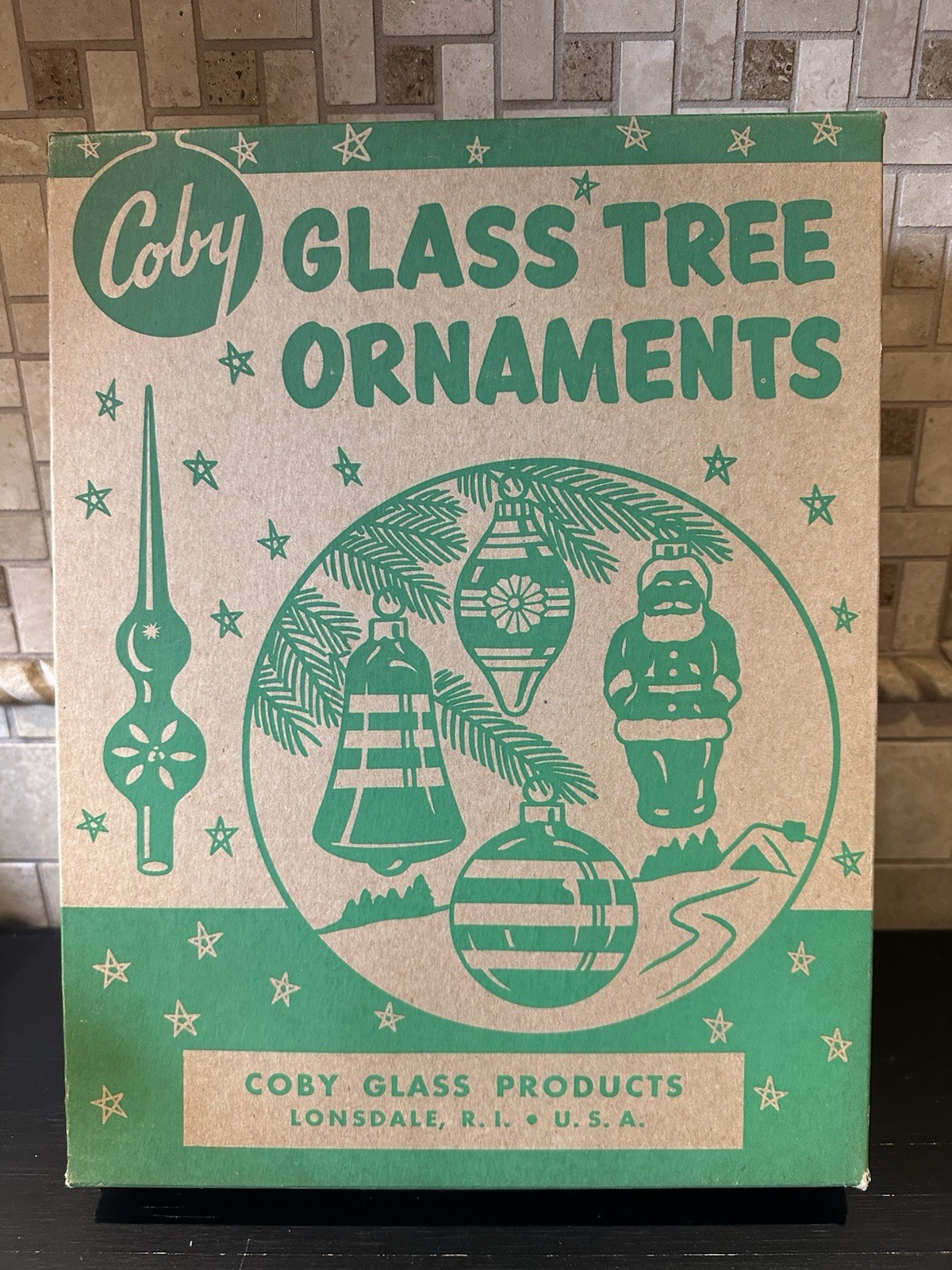 Vintage Coby Christmas Tree Ornament Box Only Rare