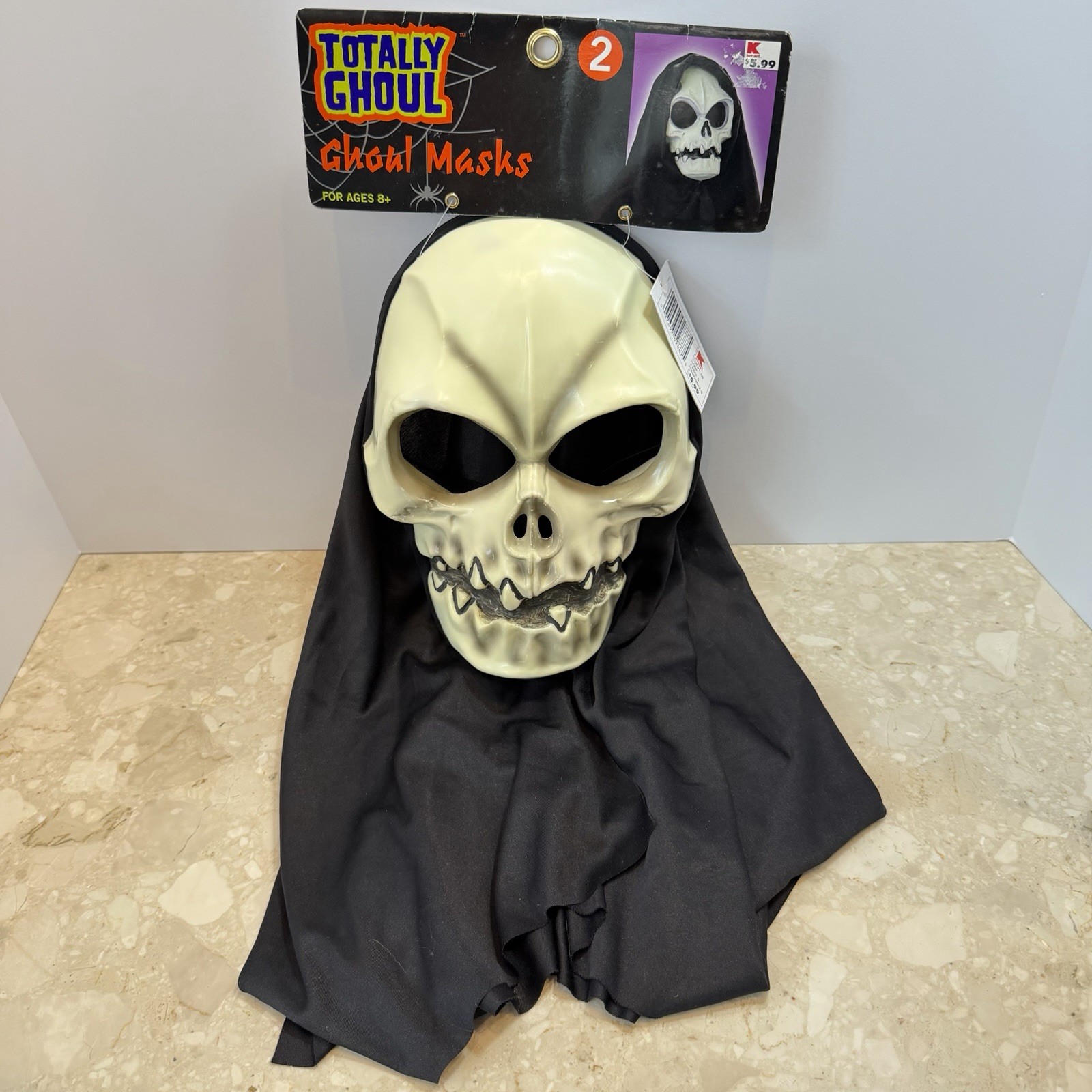 Vintage Y2K Kmart Totally Ghoul Skeleton Plastic Mask Halloween NWT Vintage Y2K Kmart Totally Ghoul Skeleton Plastic Mask Halloween NWT
