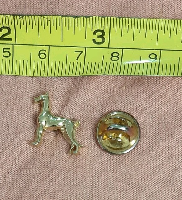 Gold Tone Doberman Pinscher Dog Breed Lapel Pin
