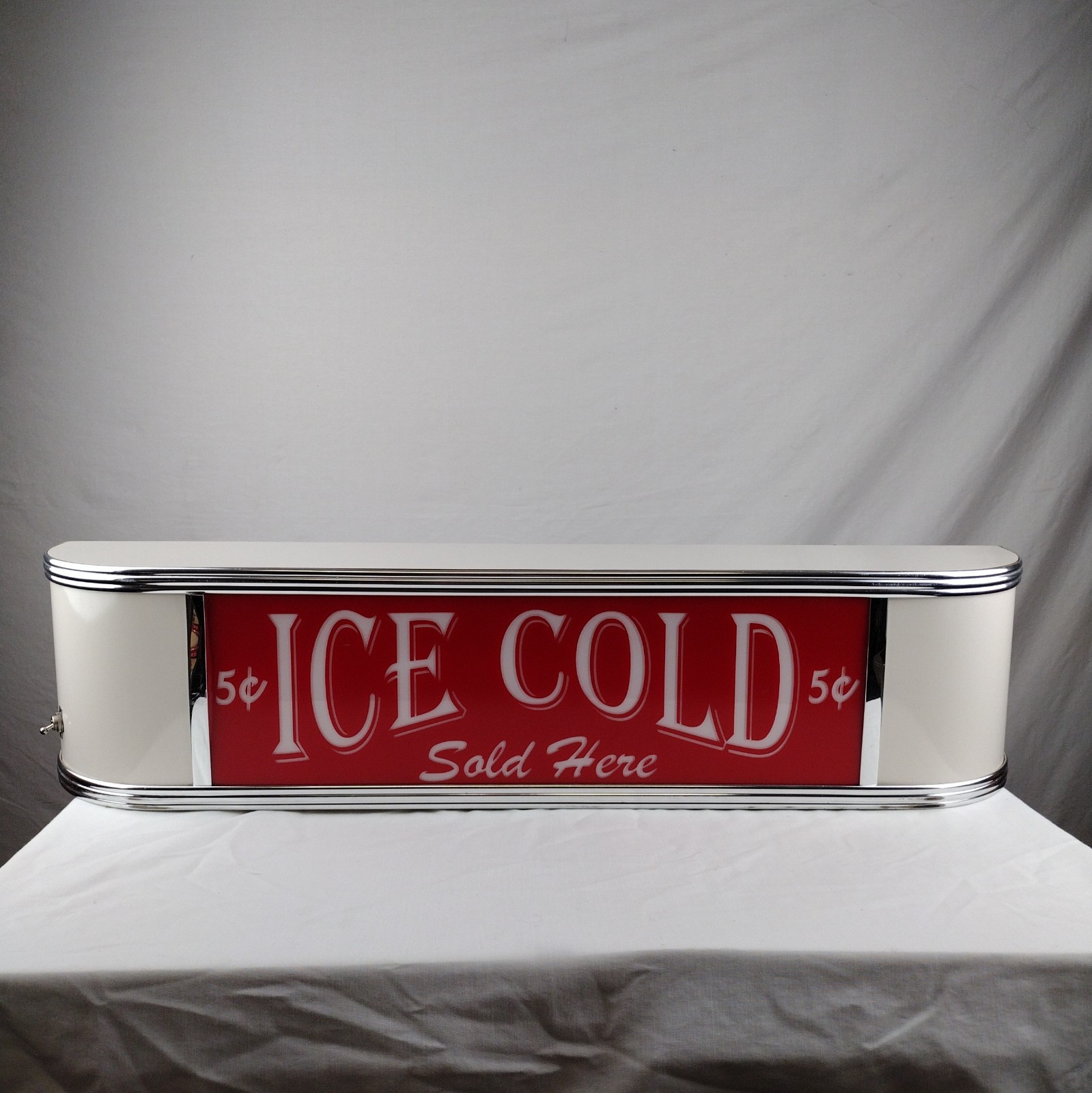 Ice Cold Sold Here 5 Cent Light Up Sign