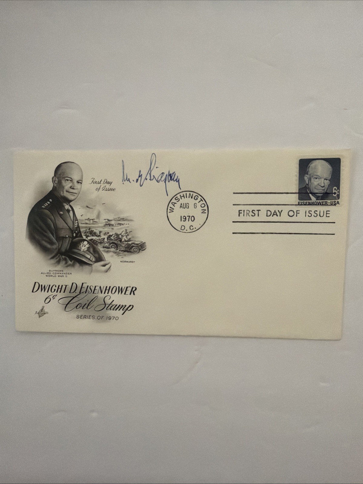 General Matthew B Ridgway SIGNED Eisenhower First Day Of Issue Cover 1970 General Matthew B Ridgway SIGNED Eisenhower First Day Of Issue Cover 1970