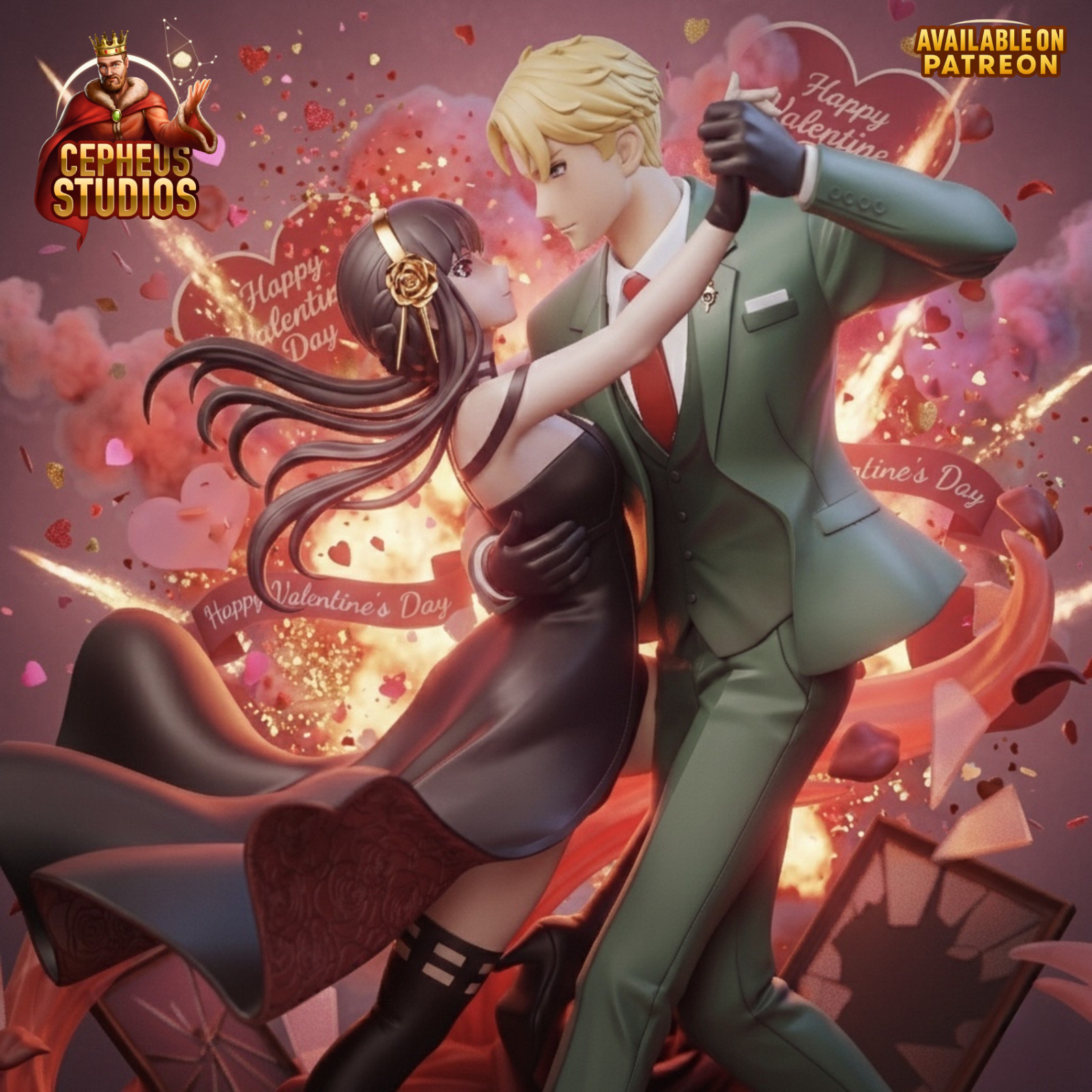 Spy x Family – Loid & Yor | 1/7 Scale High‑Quality Resin Statue (Unpainted)