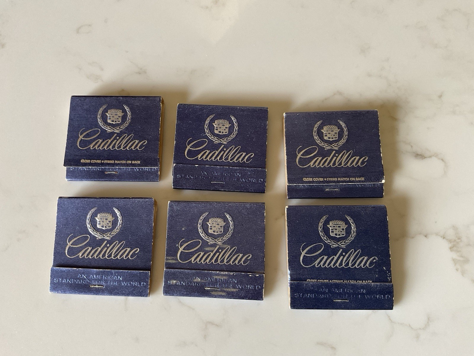 VINTAGE  Cadillac Matchbooks Lot Of 6 Ray Hamblin Blackwell Oklahoma OK