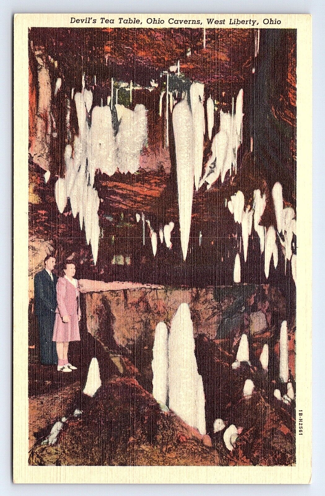 Postcard Devil\'s Tea Table, Ohio Caverns, West Liberty Ohio OH