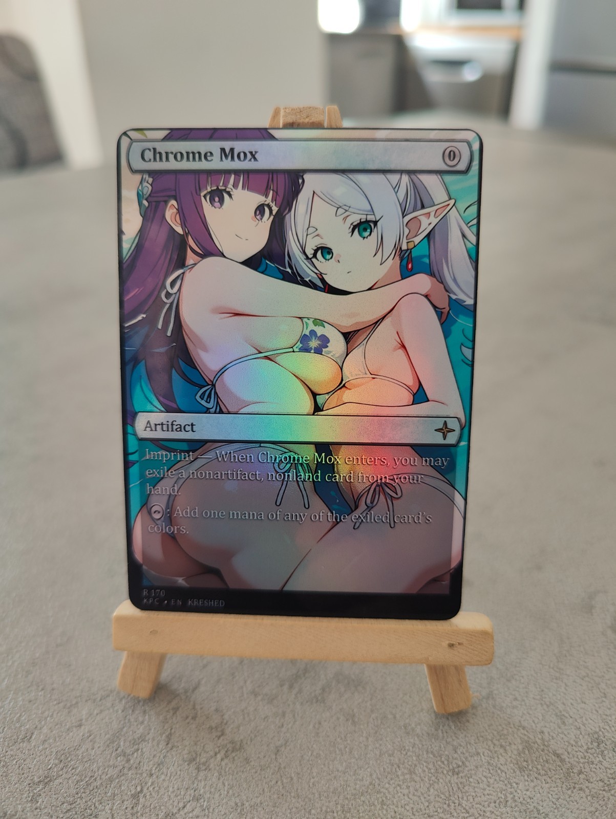 MTG Chrome Mox Foil waifu Style Commander Fan Art