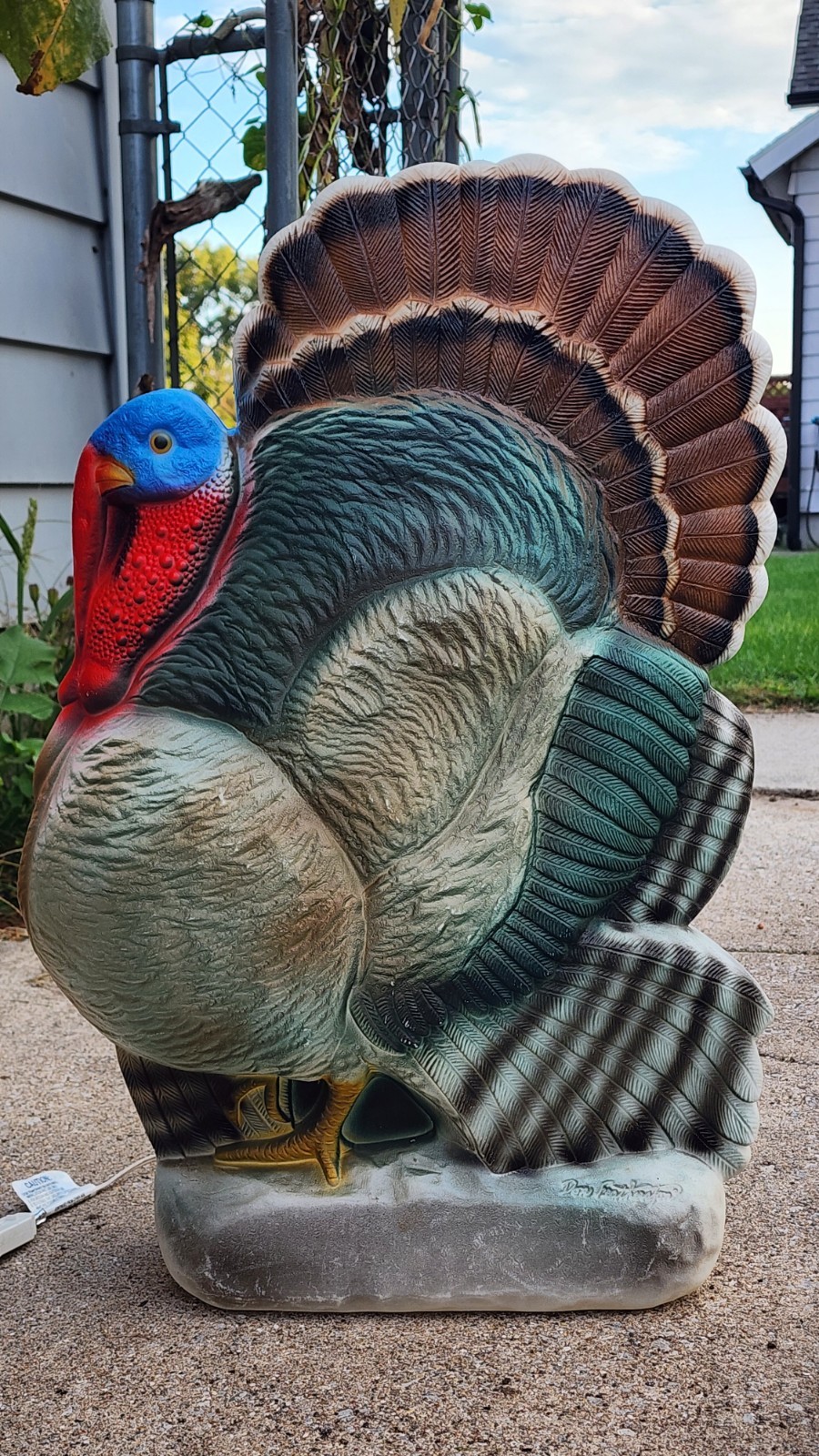 Vintage Don Featherstone Thanksgiving Turkey Blow Mold Union Lighted Works Vintage Don Featherstone Thanksgiving Turkey Blow Mold Union Lighted Works