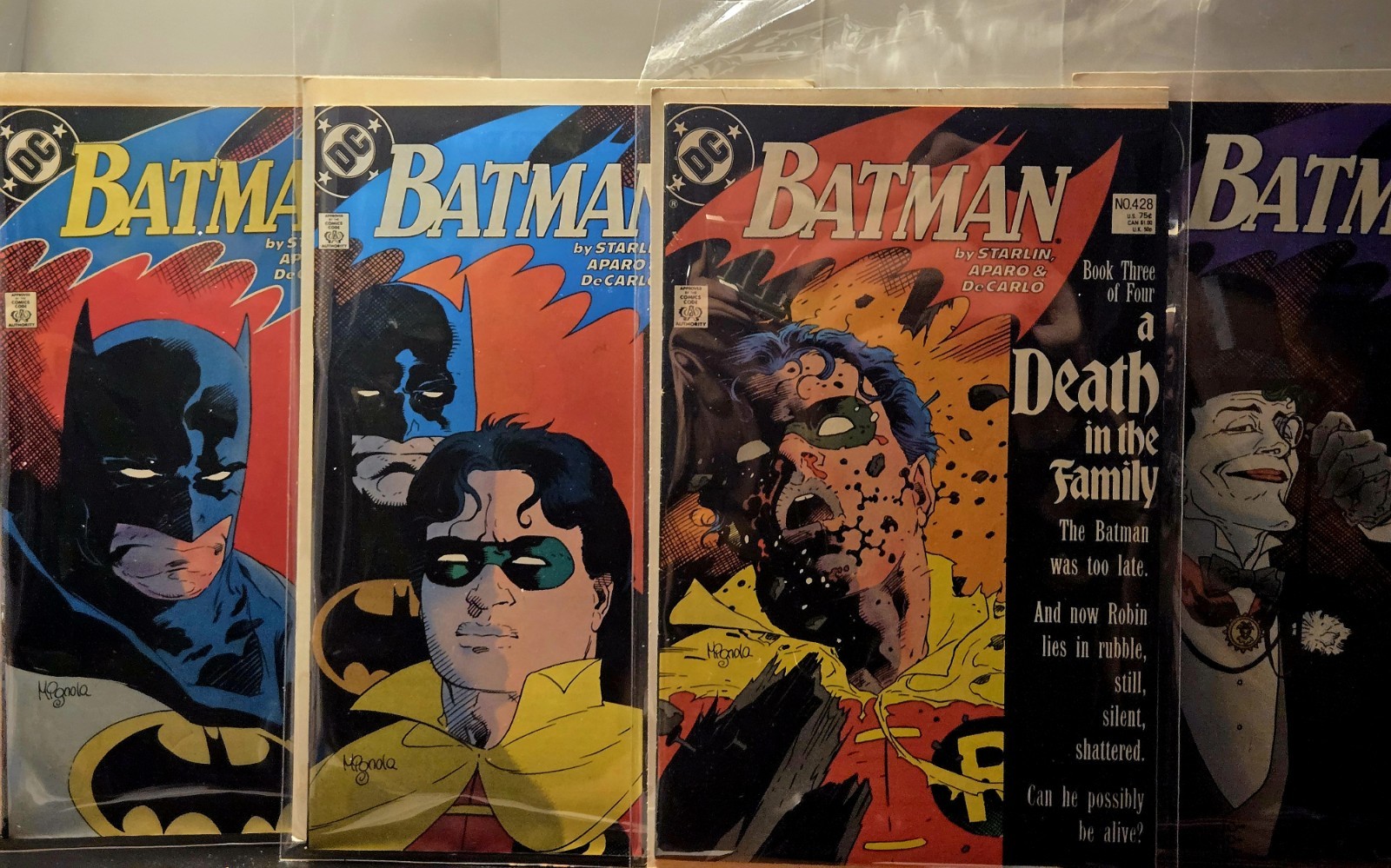 Batman A Death in the Family #426-429 Complete Set * Jason Todd Death 428 * 1988