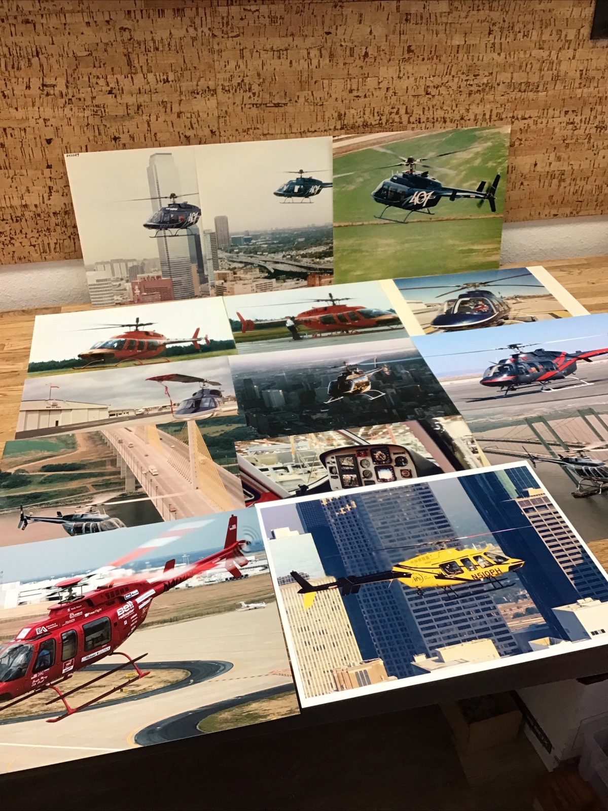 Lot Of (14) Bell Helicopter 407/ Air Medical 8” x 10” Picture Prints C-1 Lot # 8