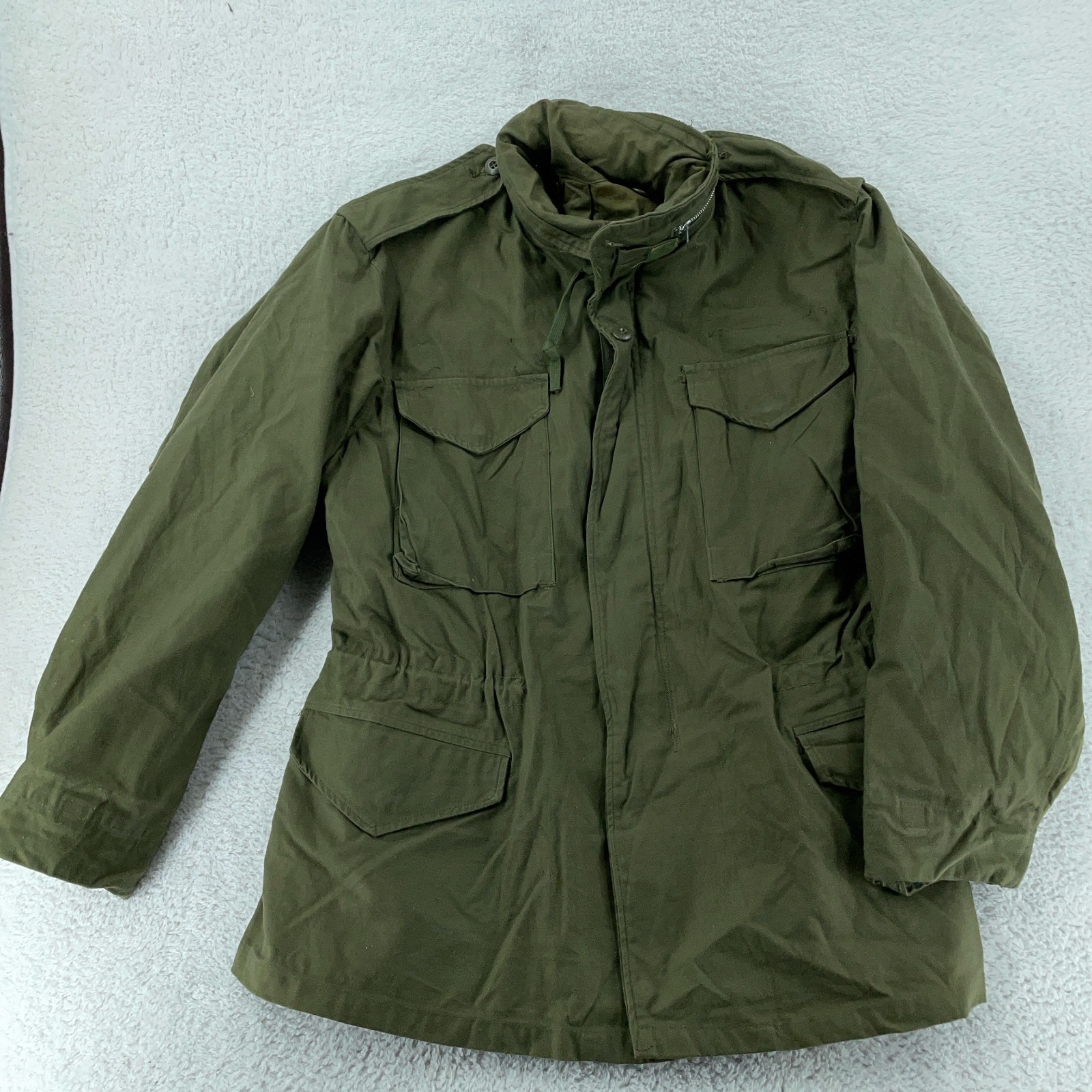 Vtg 1967 US Army Alpha Industries M65 Field Jacket Mens M Regular OG-107 Vietnam