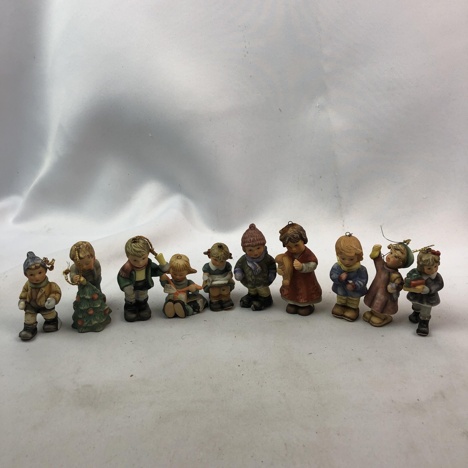 Vintage Goebel Hummel Christmas Children Ornaments Lot 10 Porcelain Germany READ
