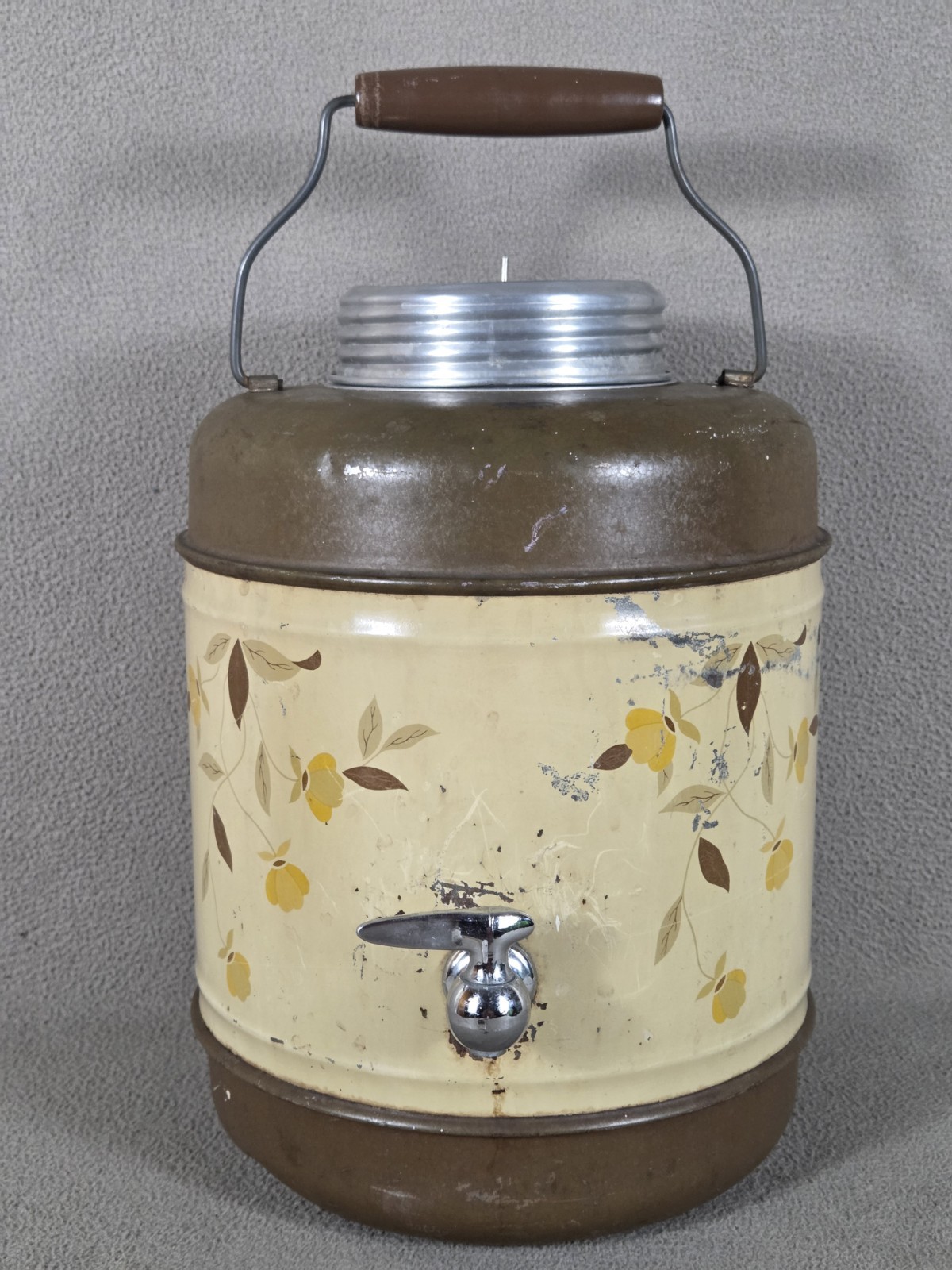 1941 HALL CHINA JEWEL TEA AUTUMN LEAF CROCK LINED WATER COOLER JUG THERMOS