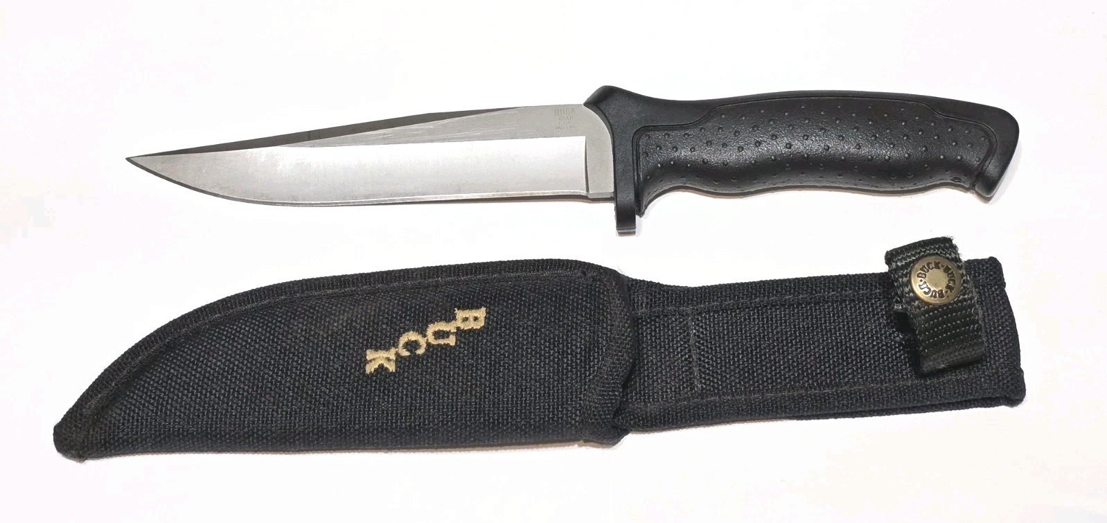 Rare Vintage Buck 650 C USA Pat. Pend. Nighthawk Matte Gray Blade with Sheath