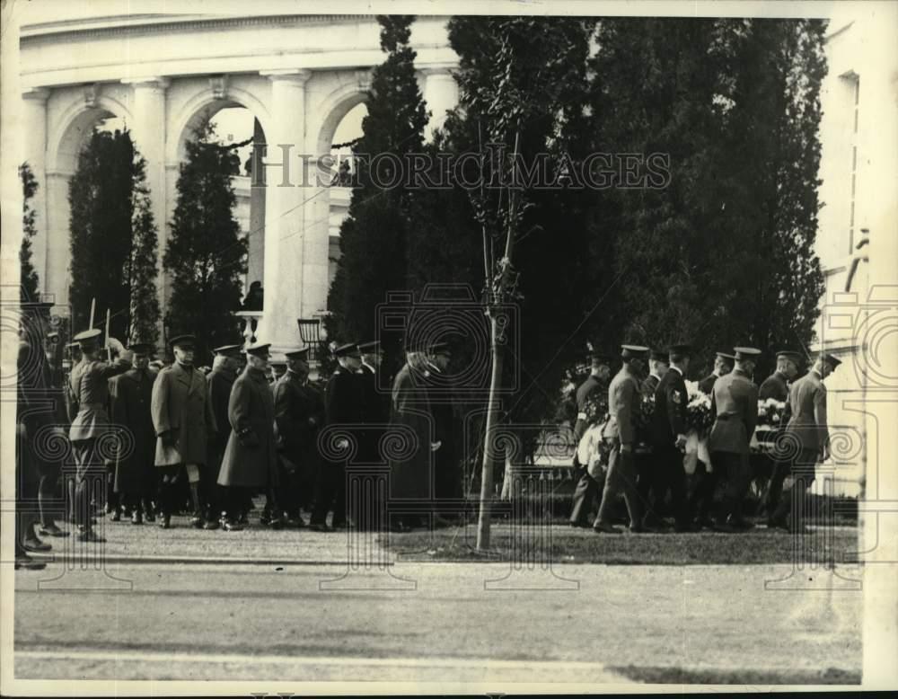 1921 Press Photo Burial of Unknown Soldier from World War I - lrx51293
