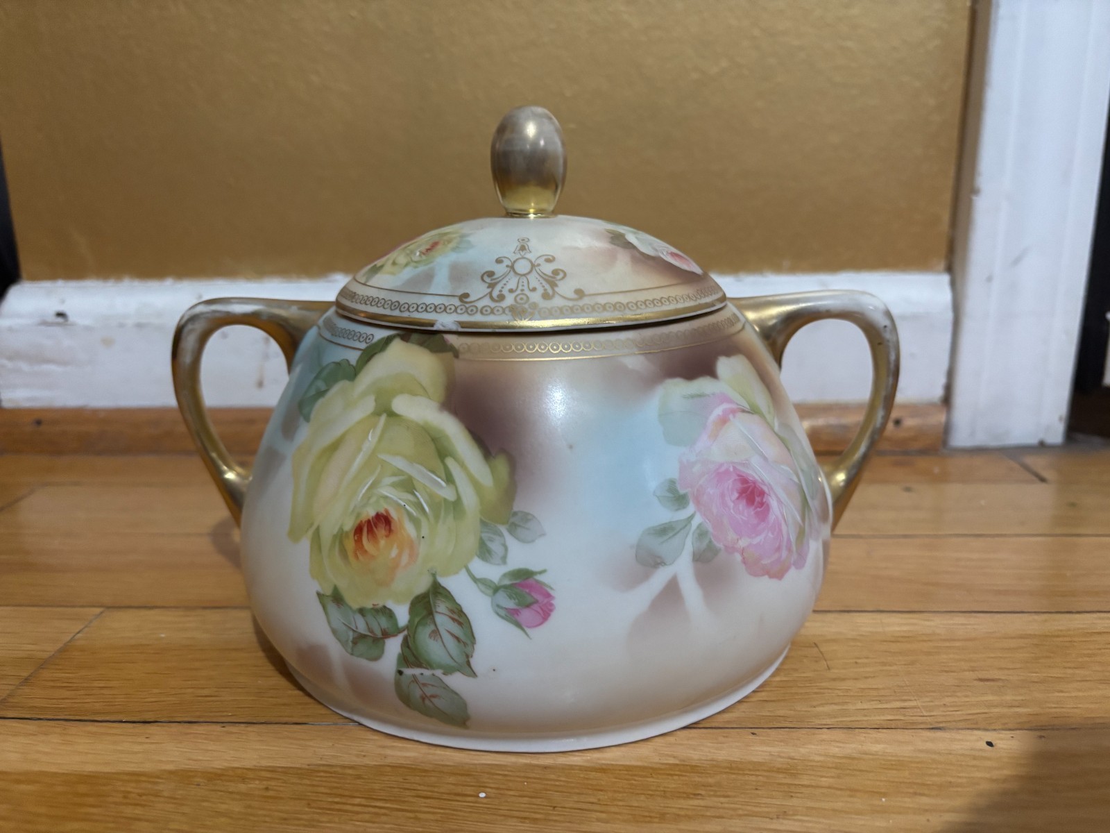 Vintage Royal Rudolstadt Prussia Sugar Bowl