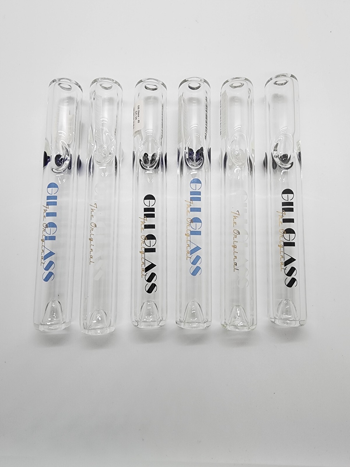 Pack of 6 Heavy Glass Steam Roller Pipes - 7