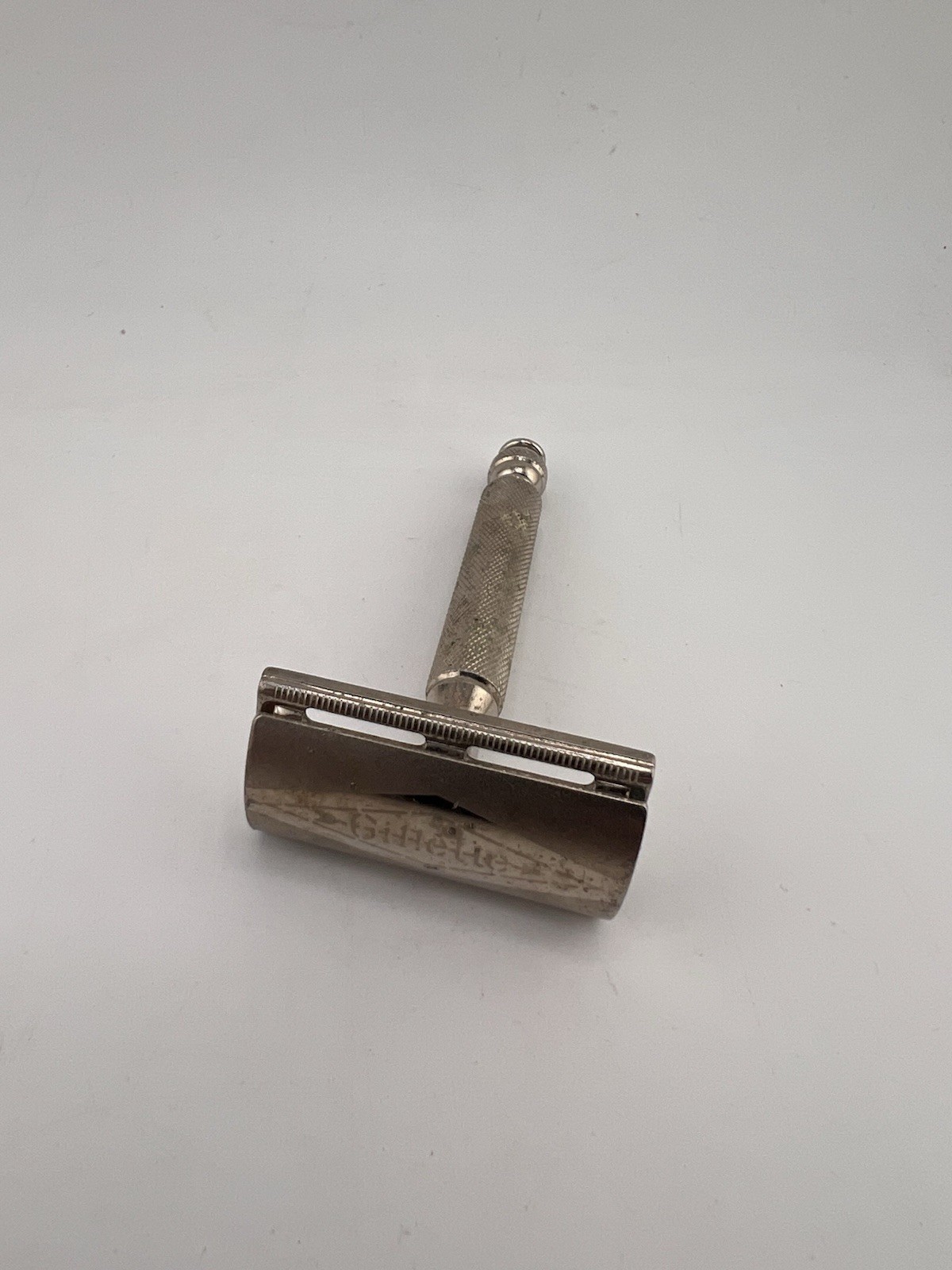 Vintage Gillette Travel Tech Silver Plated Razor Made in USA Vintage Gillette Travel Tech Silver Plated Razor Made in USA
