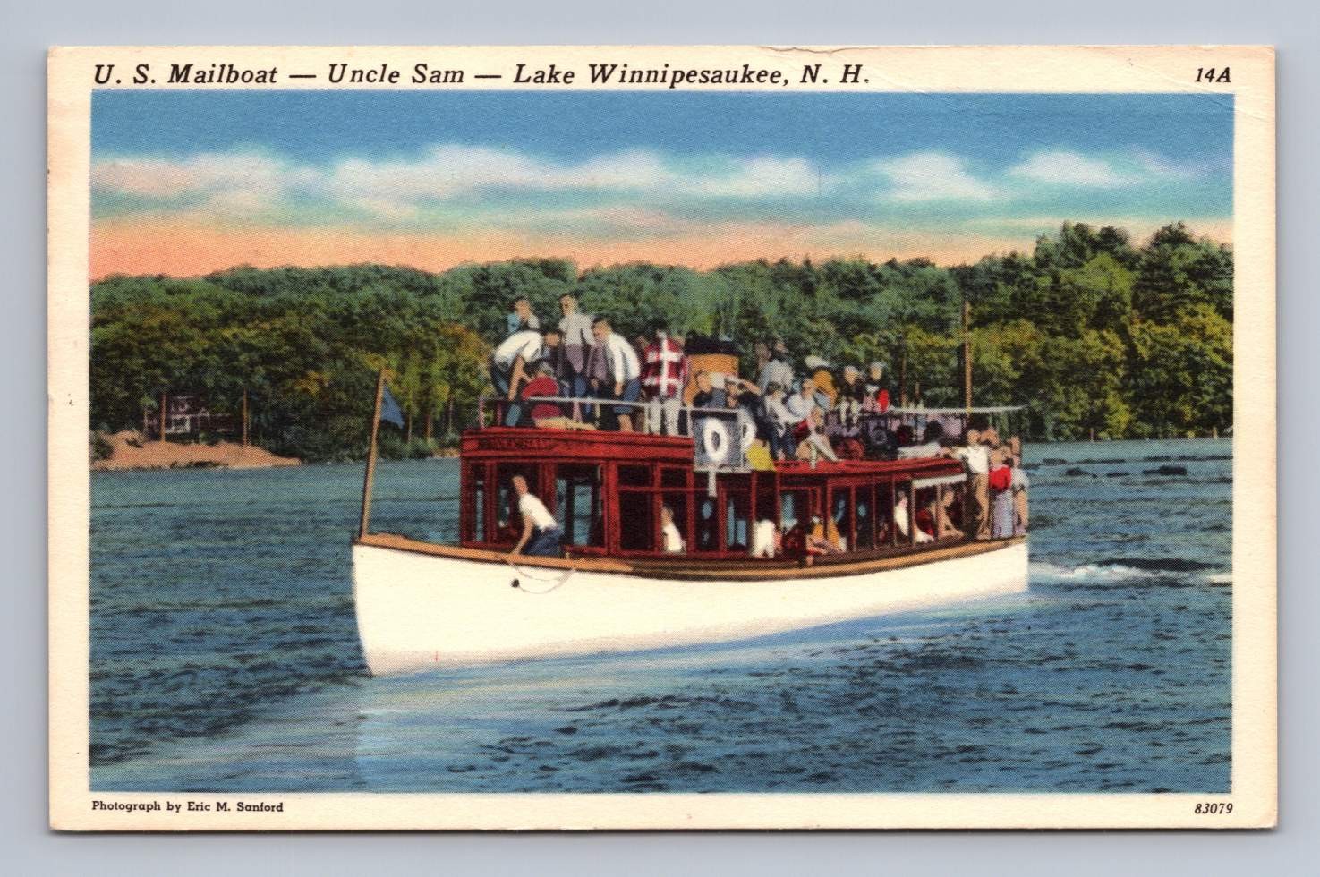 Laconia New Hampshire U S Mailboat Uncle Sam LAKE WINNIPESAUKEE 1957