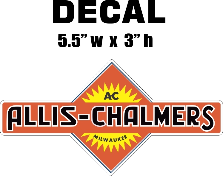 Allis Chalmers Diamond Rectangular Vinyl Decal