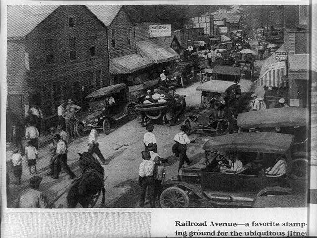 Photo:Hopewell Va Railroad Ave 1910s Street Scene Automobiles Storefronts