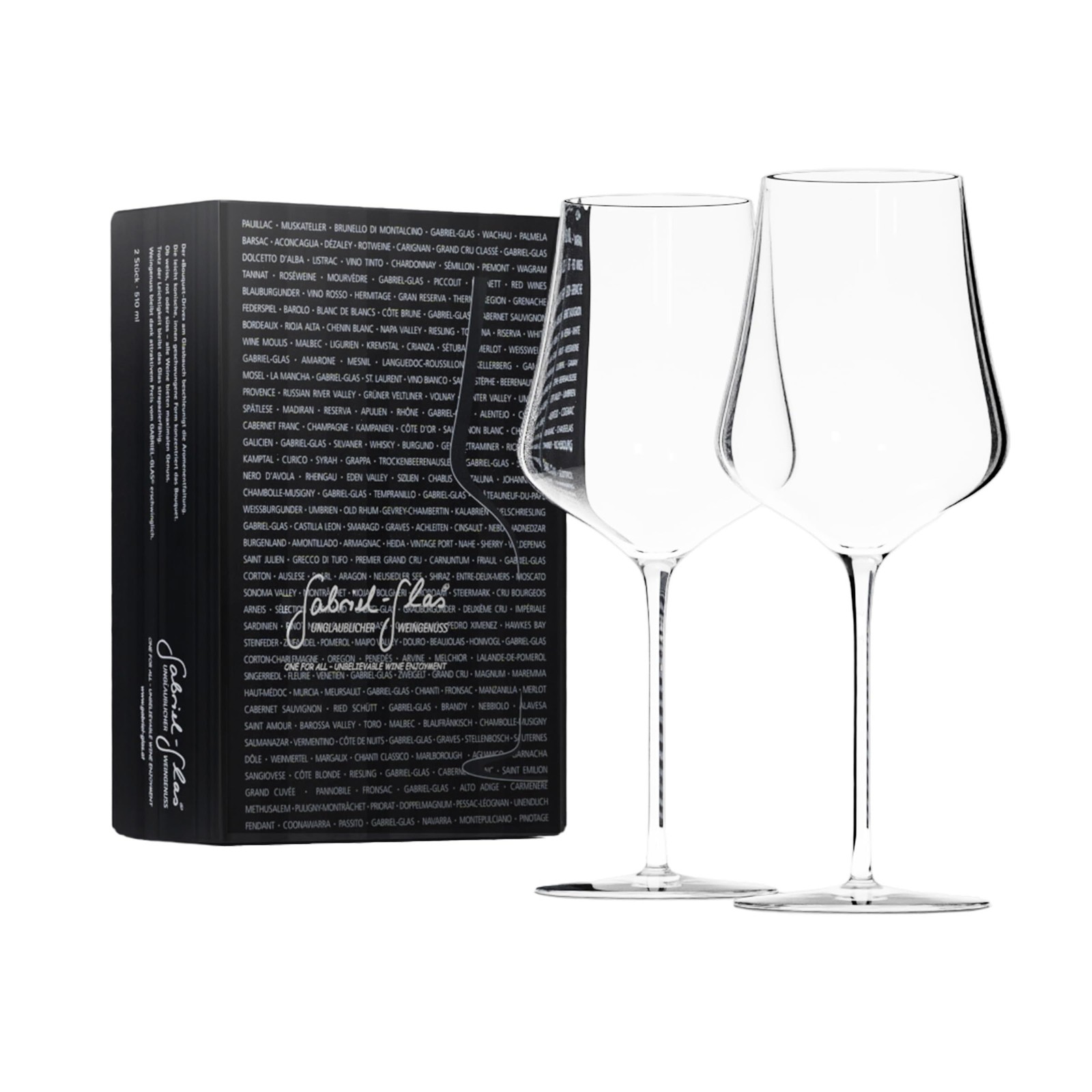 Gabriel-Glas StandArt Crystal Wine Glasses, Set of 2 with 8 Ounces, Clear