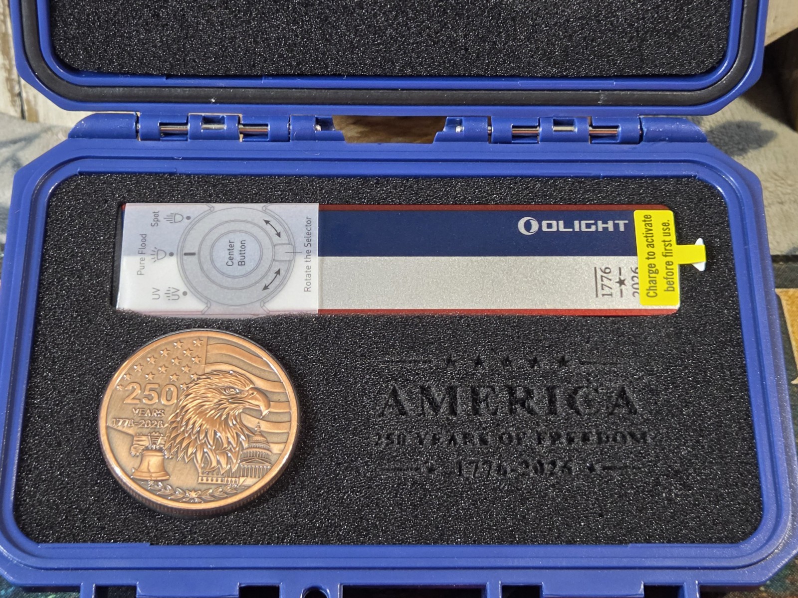 Olight C.O.R.E Limited Edition USA 250th Anniversary EDC Flashlight Brand New Olight C.O.R.E Limited Edition USA 250th Anniversary EDC Flashlight Brand New