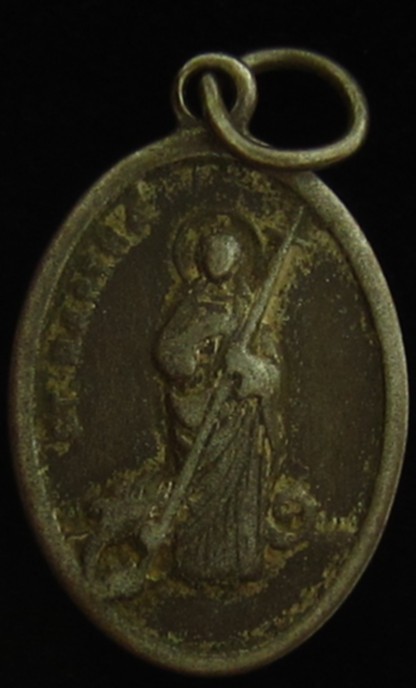 Vintage Saint Martha Medal Religious Holy Catholic Patron Saint of Cooks