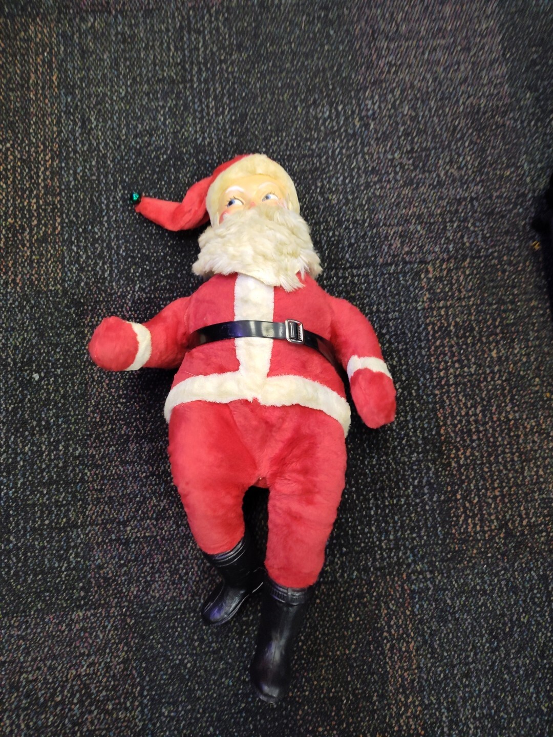Vintage RARE 40's/50's Large Plush Musical Santa Doll