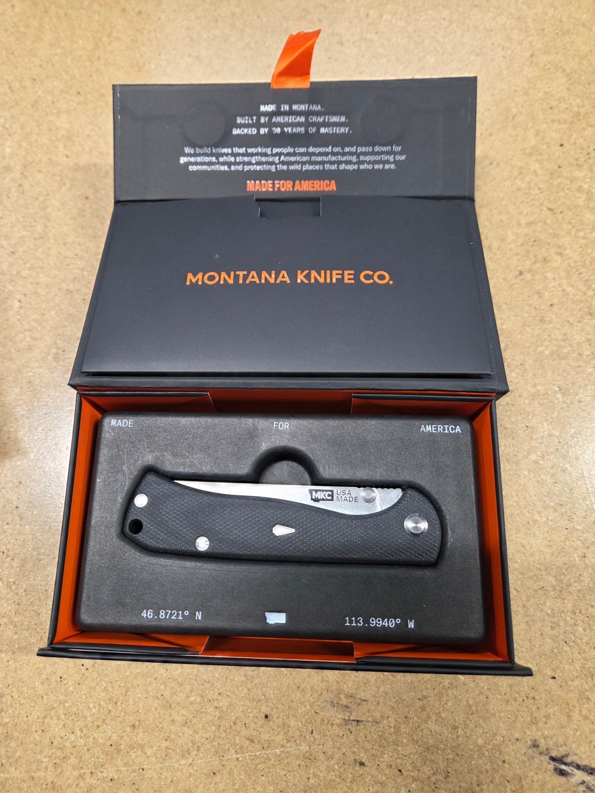 Montana Knife Company The Montana R&D 2 Trailing Point Folder Black G10