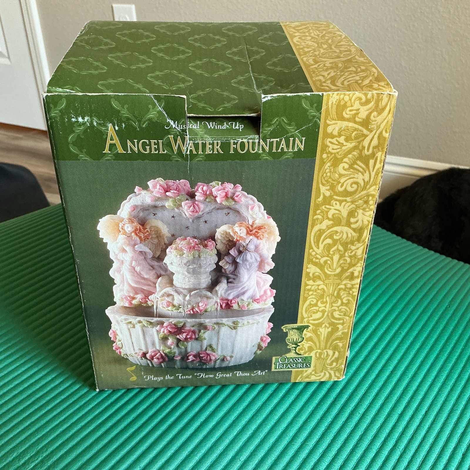 Classic Treasures Angels Water Fountain HOW GREAT THOU ART music Christian Gift