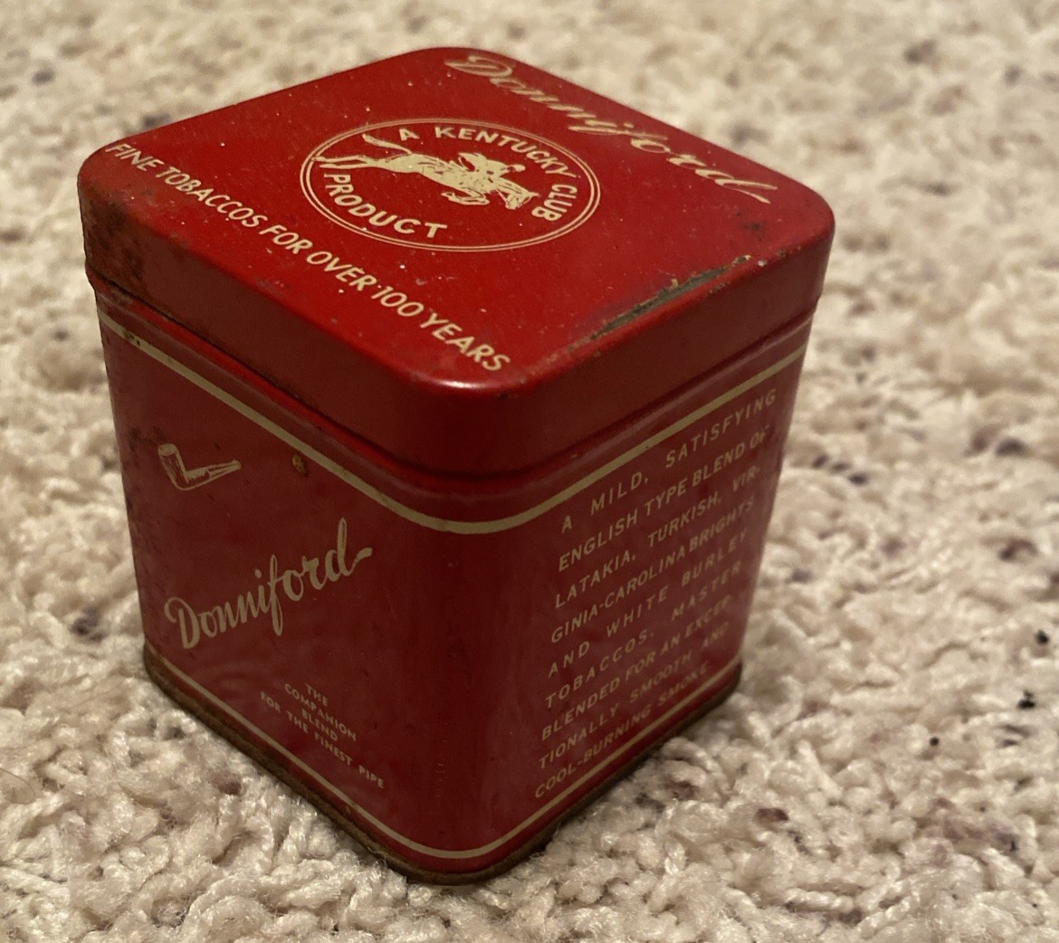 Downright Kentucky Club Pipe Antique Tin 