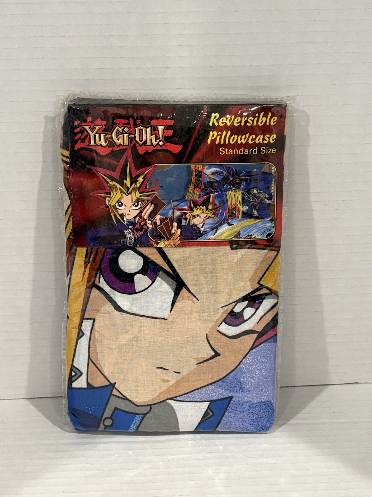 Yu Gi Oh Reversible Pillow Case KAZUKI Takahashi Anime YUGIOH NOS Vintage 1996 Yu Gi Oh Reversible Pillow Case KAZUKI Takahashi Anime YUGIOH NOS Vintage 1996