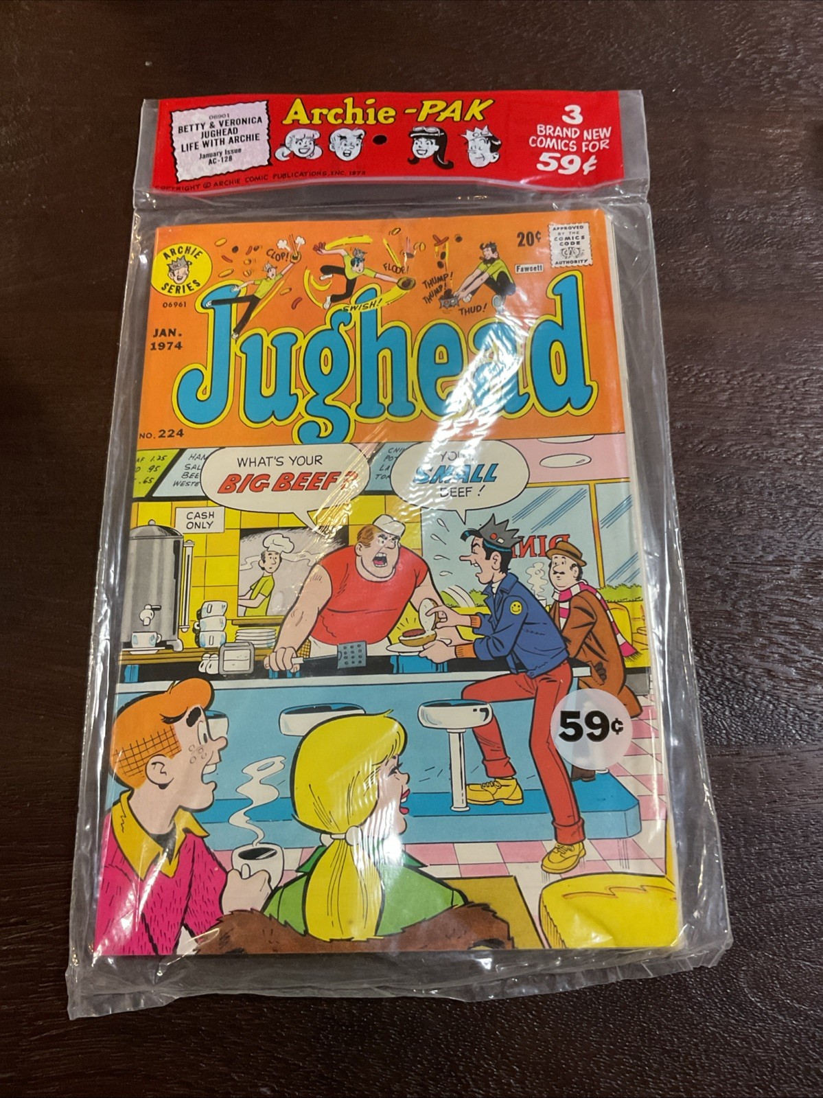 1974 Archie Comics 3 Pack SEALED VF-NM Life With Archie #141,Jughead #224 HTF