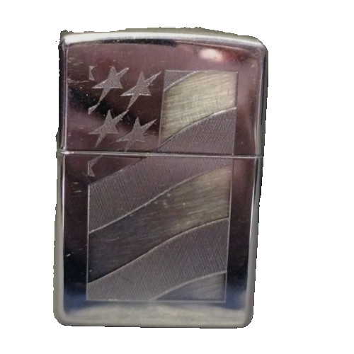 Vintage 2006 Zippo Old Glory American Flag Chrome USA Made High Polished Vintage 2006 Zippo Old Glory American Flag Chrome USA Made High Polished