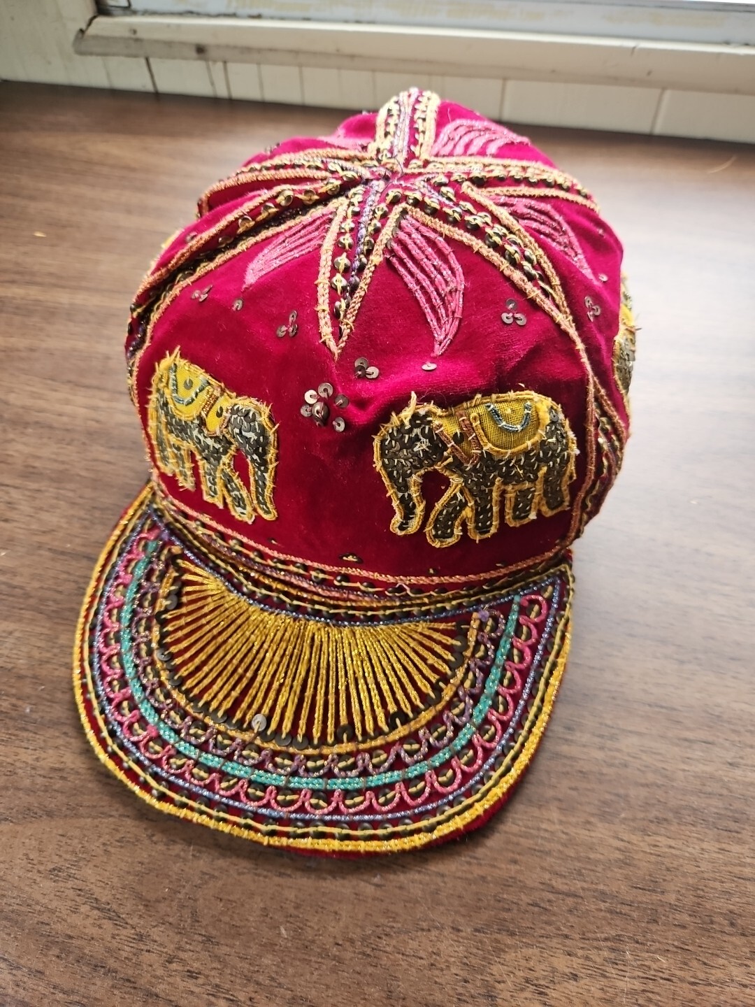 Vintage Embroidered Burma Myanmar Elephant Ethnic Cap Hat Thailand Vintage Embroidered Burma Myanmar Elephant Ethnic Cap Hat Thailand