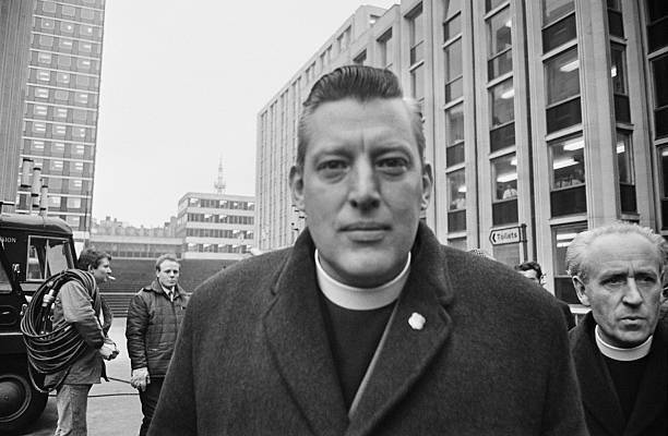 Unionist politician and Protestant religious leader Ian Paisley ou- Old Photo