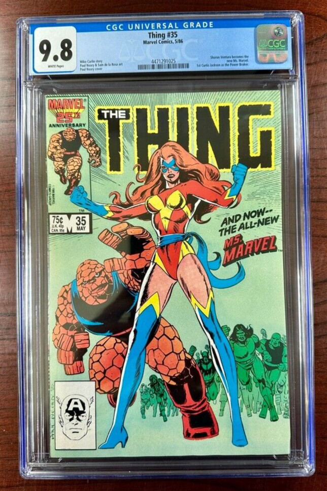 Thing #35 CGC 9.8 WP NM/M Marvel 1986 Sharon Ventura Becomes New Ms. Marvel 🔑