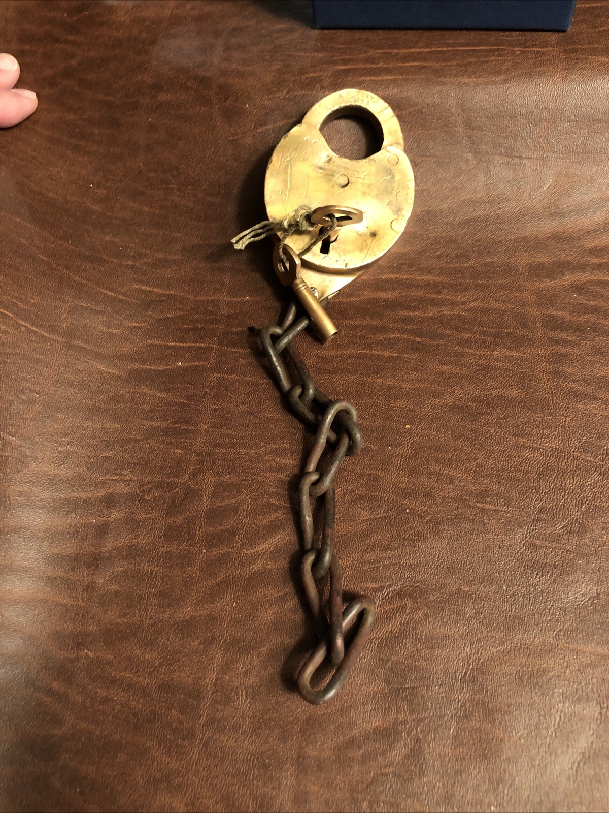 Antique A.E. Deitz 263 A Solid Brass Padlock Lock With Keys