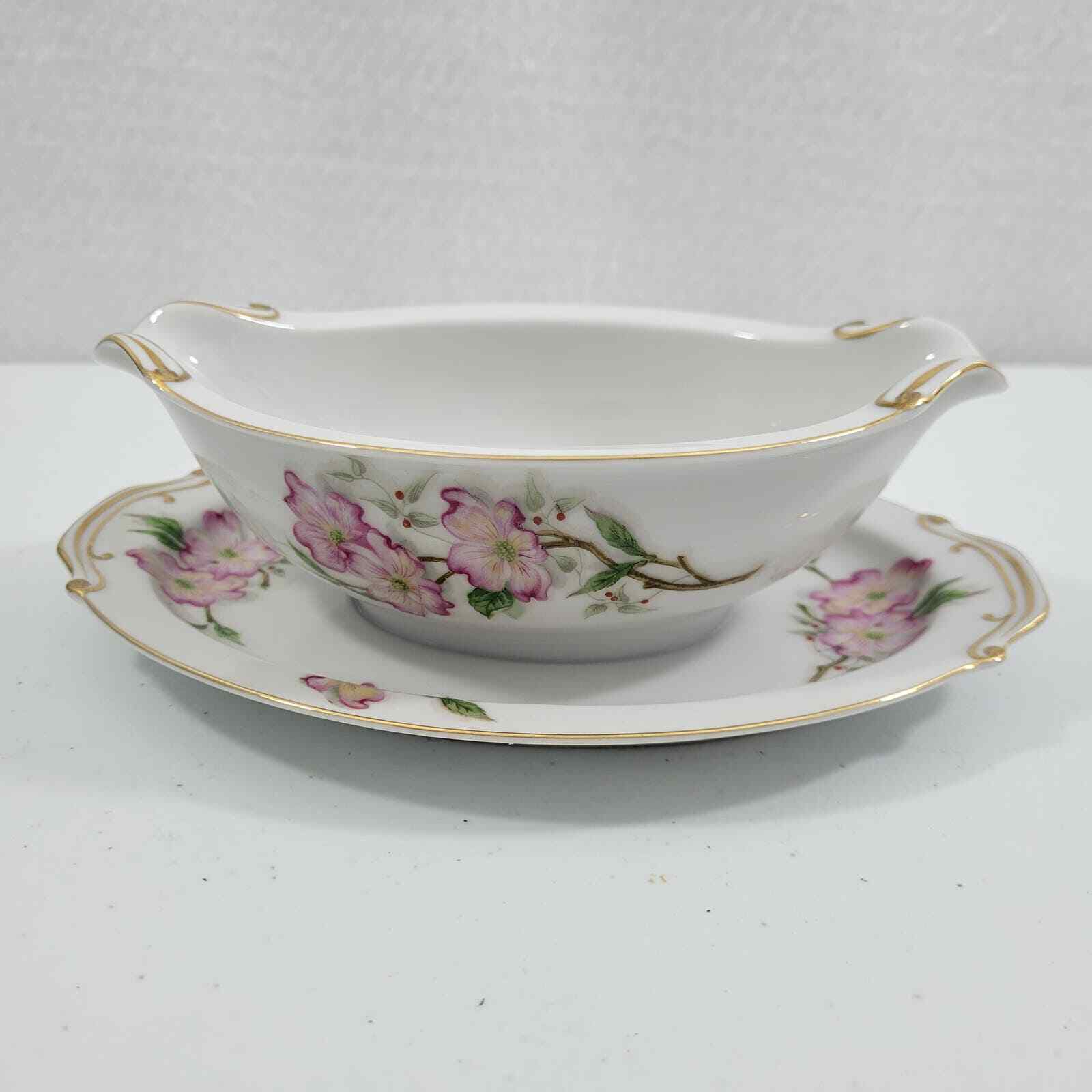 Imperial China Vintage Japan Gravy Bowl With Attached Underplate 12324-1TClo