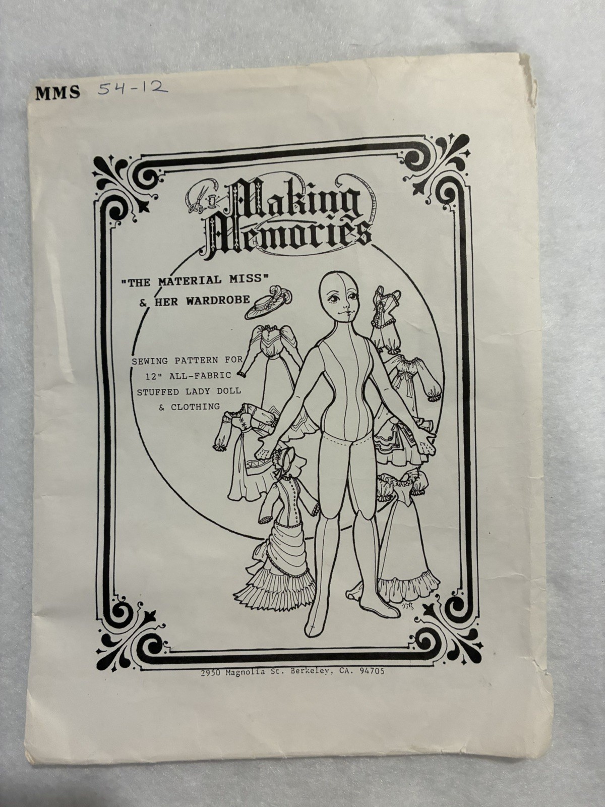 Vintage, Making Memories Victorian lady doll pattern
