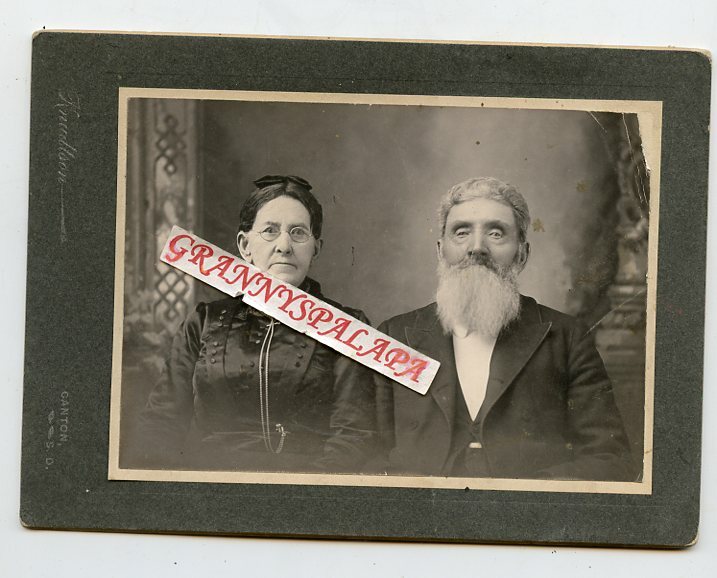 Matted Photo - Canton, South Dakota, Knudtson Studio-Man, Beard, Lady, Glasses Matted Photo - Canton, South Dakota, Knudtson Studio-Man, Beard, Lady, Glasses
